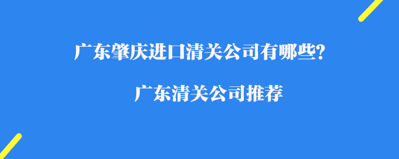 廣東肇慶進口清關公司有哪些？廣東清關公司推薦