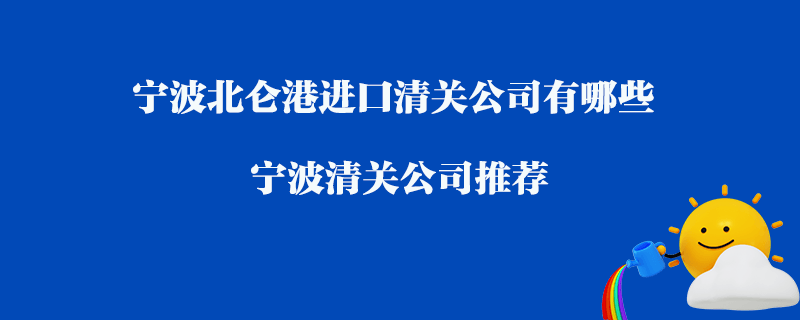 寧波北侖港進口清關公司有哪些_寧波清關公司推薦