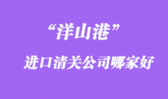 洋山港清關報關公司哪家好_外高橋清關公司